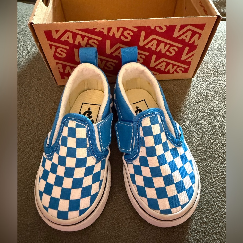 Toddler slip on checkerboard vans